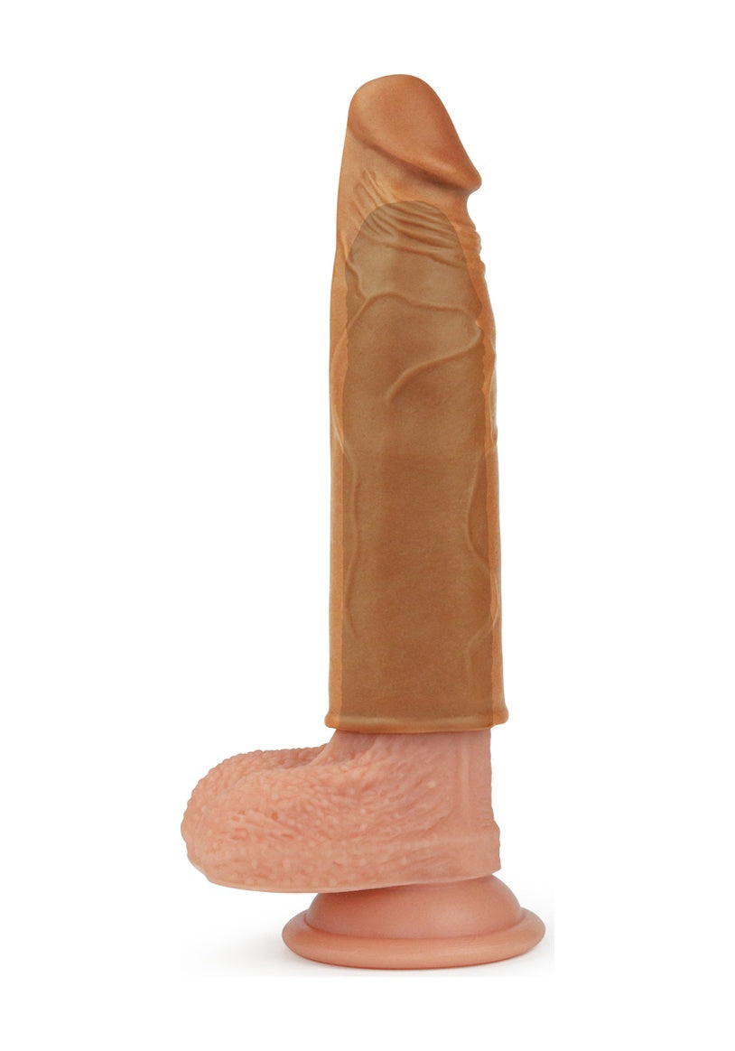 Pleasure X-Tender 3 Cm Dolgulu Realistik Uzatmalı Penis Kılıfı 17 CM
