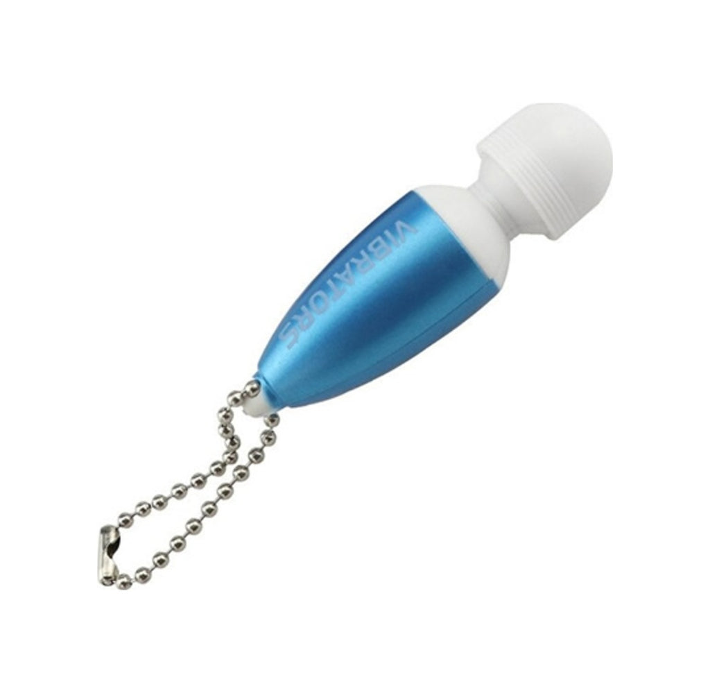 Powered 6 Cm Mini Vibratör Mastürbatör Anahtarlık Vibratör Mavi