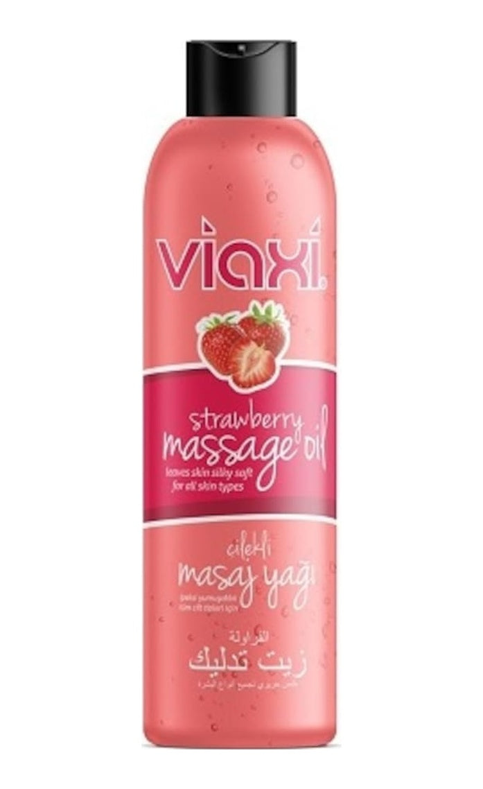 Viaxi Doğal Çilek Aromalı Unisex Masaj Yağı 177 Ml