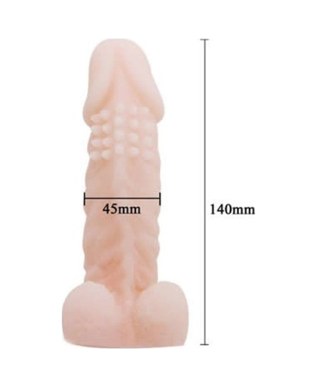 Lovetoy Studded Et Dokusunda Uzatmalı Testisli Realistik Penis Kılıfı