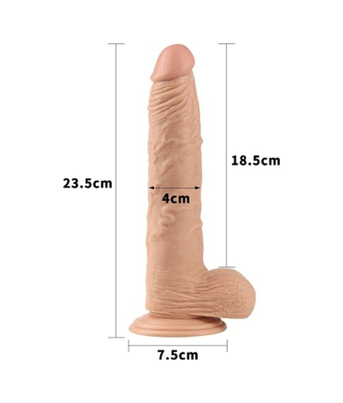 Lovetoy Real Extreme 24 Cm Süper Gerçekçi Vantuzlu Realistik Dildo Penis