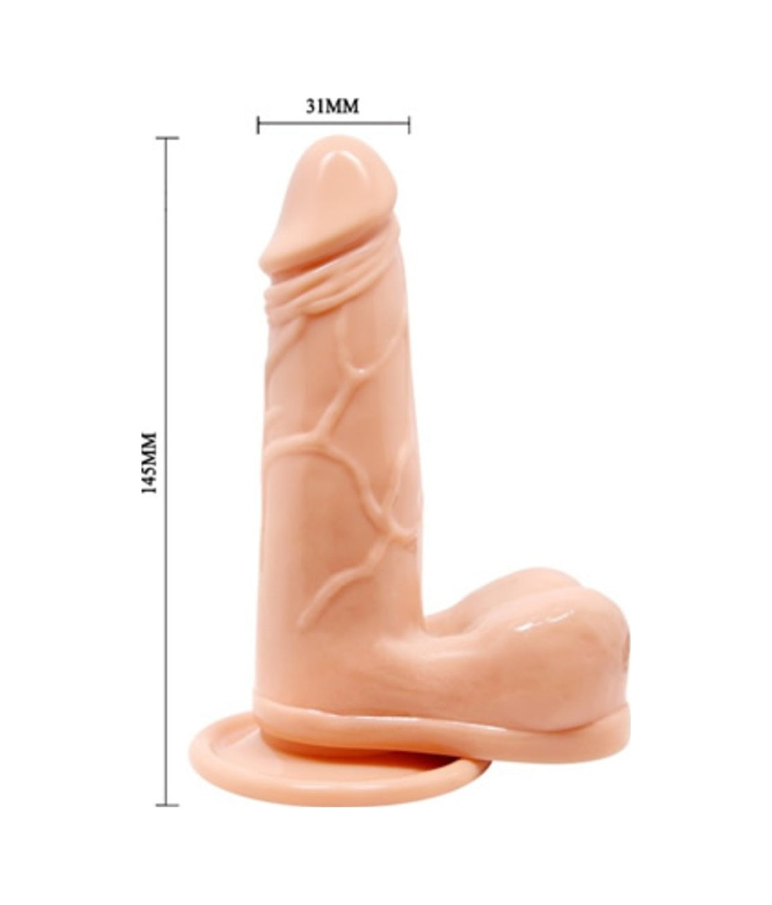 Barbara 15Cm Oynar Başlı Titreşimli Realistik Anal Vibratör Penis