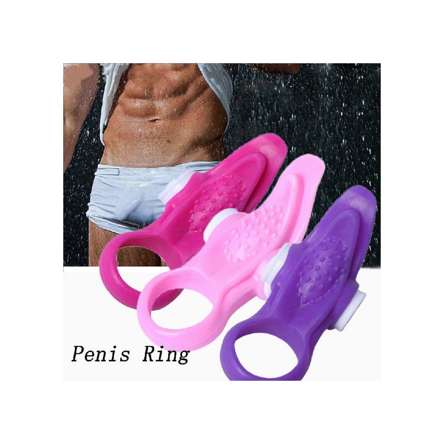 Crazy Bull Protect Silicone Tongue Güçlü Titreşimli Penis Halkası