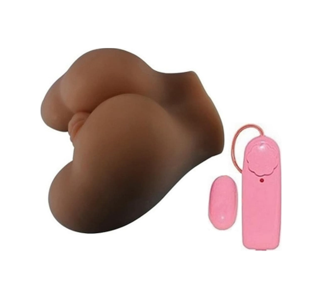 Black Ass 2 Işlevli Titreşimli Suni Vajina Anüs Zenci Kadın Kalça