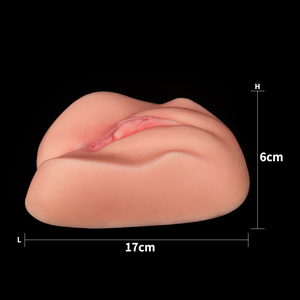 Pet Pussy 2 Işlevli Titreşimli Full Realistik Suni Vajina Anüs Mastürbatör