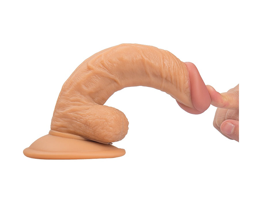 Realistik 20 CM Güçlü Vantuzlu Ten Dokusunda Süper Yapay Penis