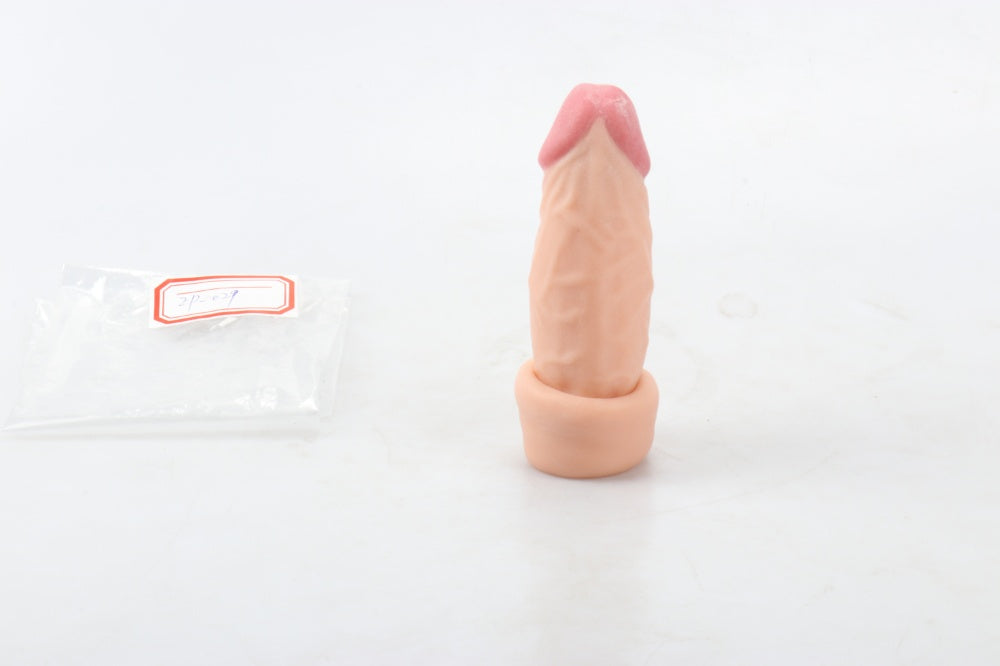 16 CM Sleeve Damarlı Gerçekçi Uzatmalı Silikon Penis Kılıfı