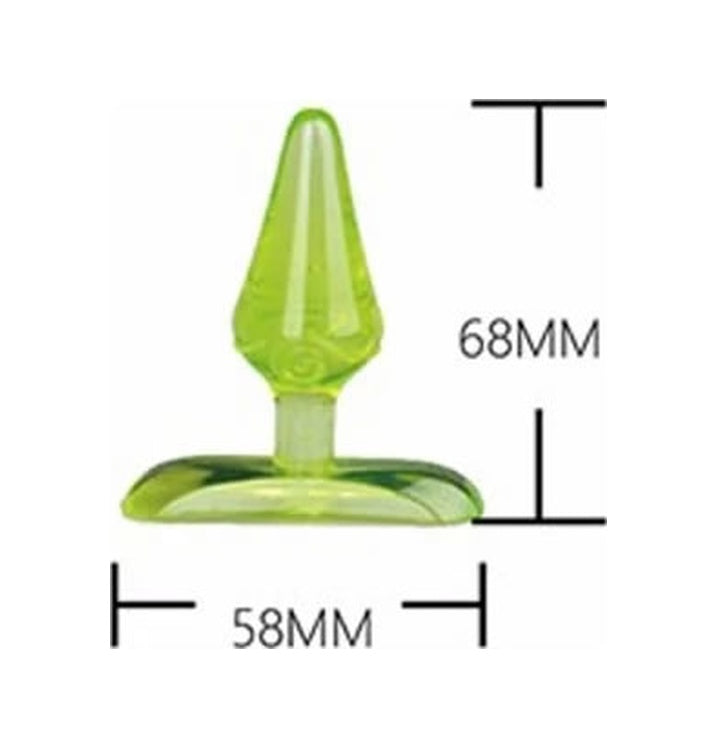 Erotic Mini 7 CM Vantuzlu Yeşil Anal Plug Anal Tıkaç