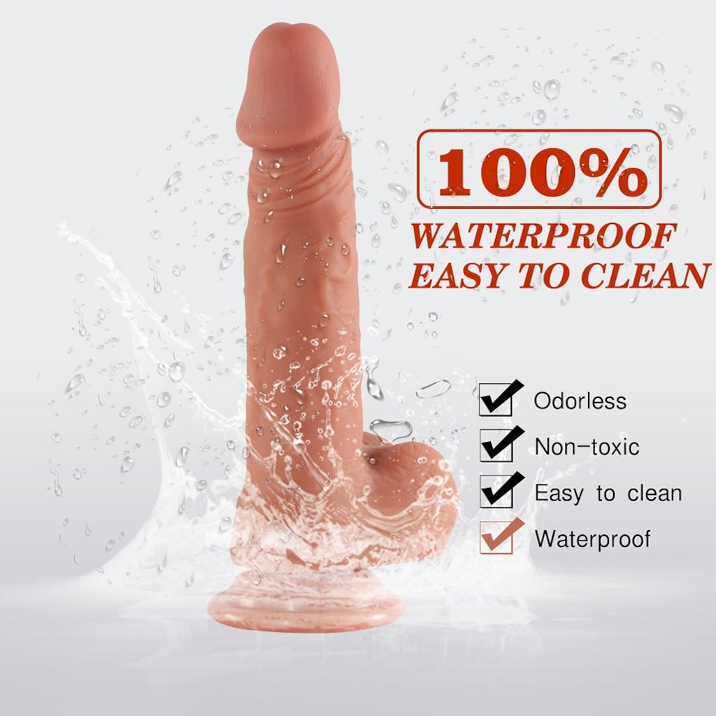 Yeni Nesil Ultra Realistik Çift Katmanlı Vantuzlu Dildo Penis