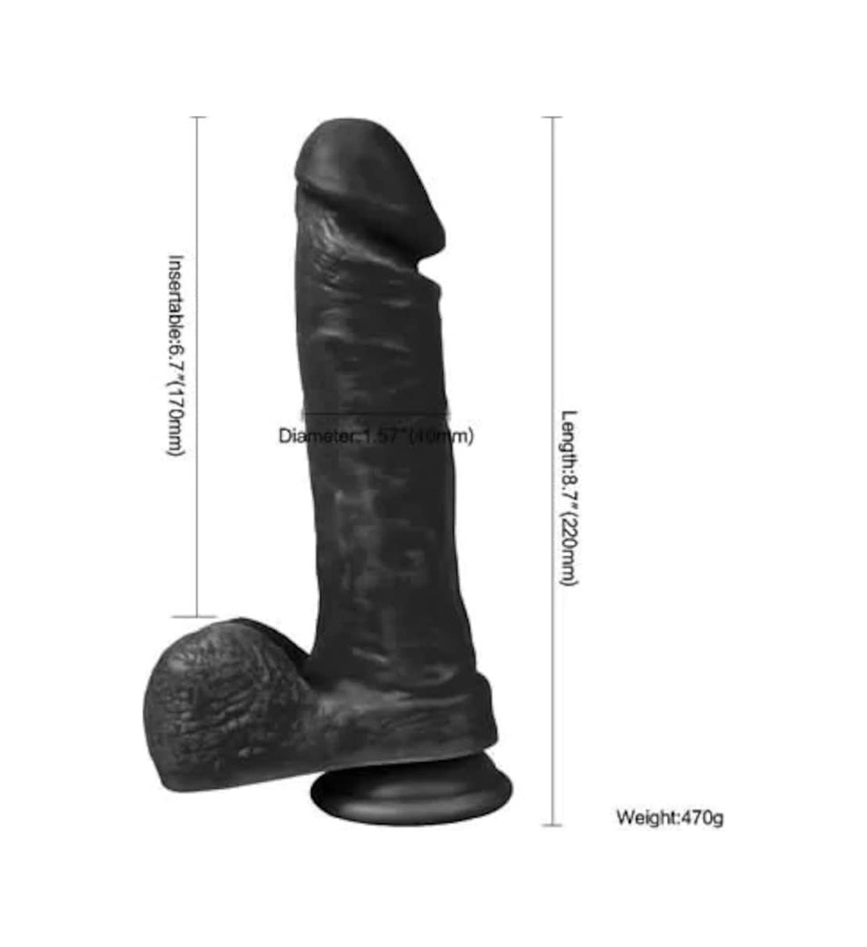 King 22 Cm Realistik Zenci Penis Vantuzlu Gerçekçi Kalın Dildo