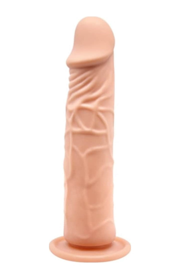 Baile Güçlü Vantuzlu Damarlı Soft Realistik Penis Anal Dildo Vibratör