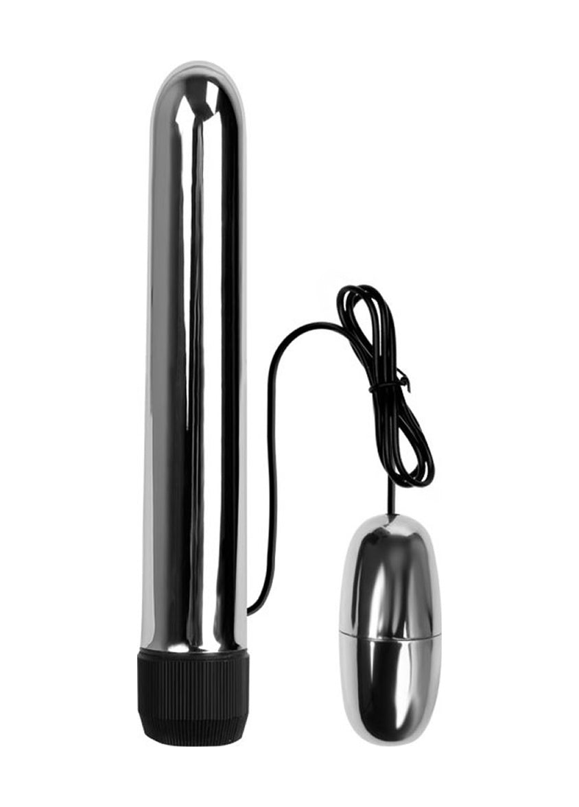 Baile Fantastik Titreşimli Metal Vibratör Mastürbatör 17 CM Anal Ve Vajinal Dildo