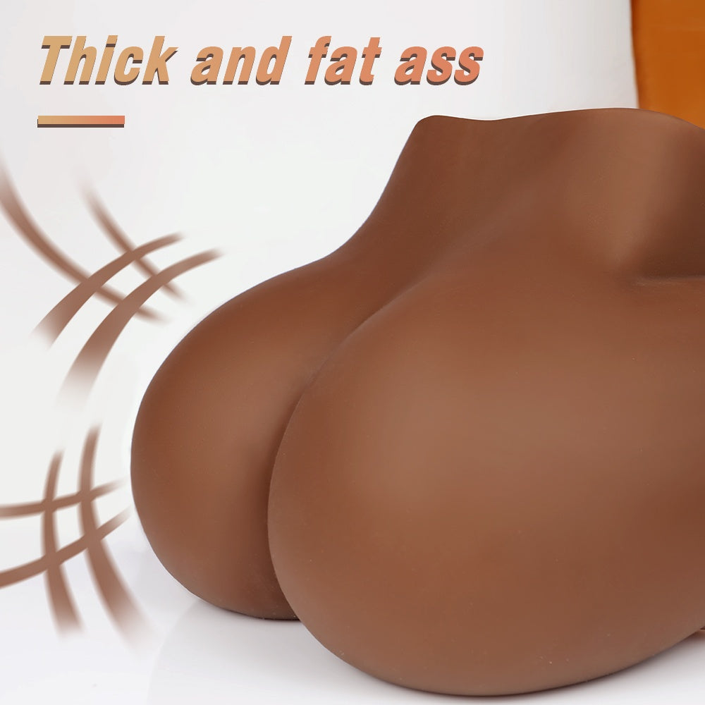 Büyük Boy 5 KG Realistik 2 İşlevli Siyah Zenci Kadın Kalça Yapay Suni Vajina ve Anüs