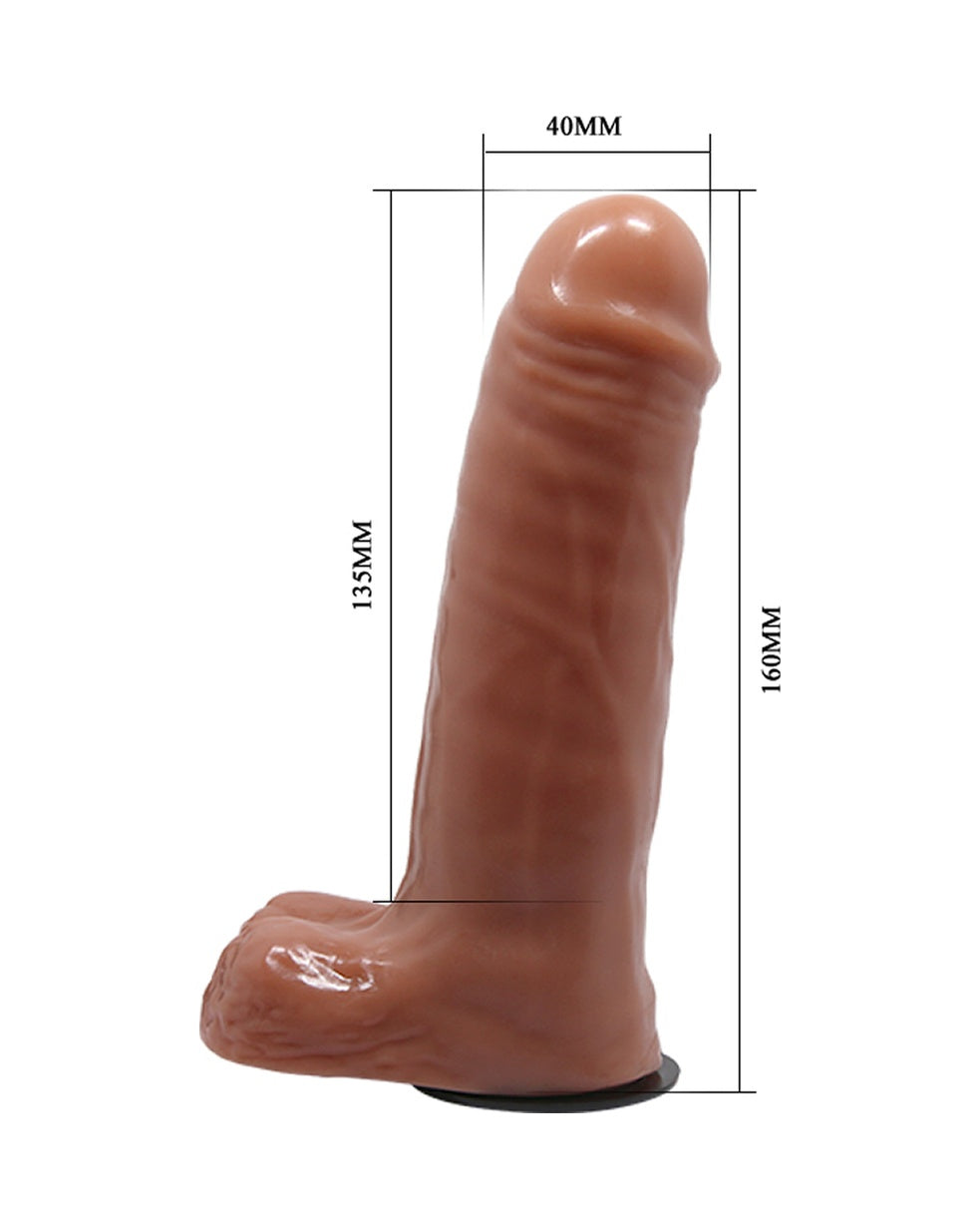 Belden Bağlamalı Titreşimli 16 CM Realistik Strapon Vibratör Penis
