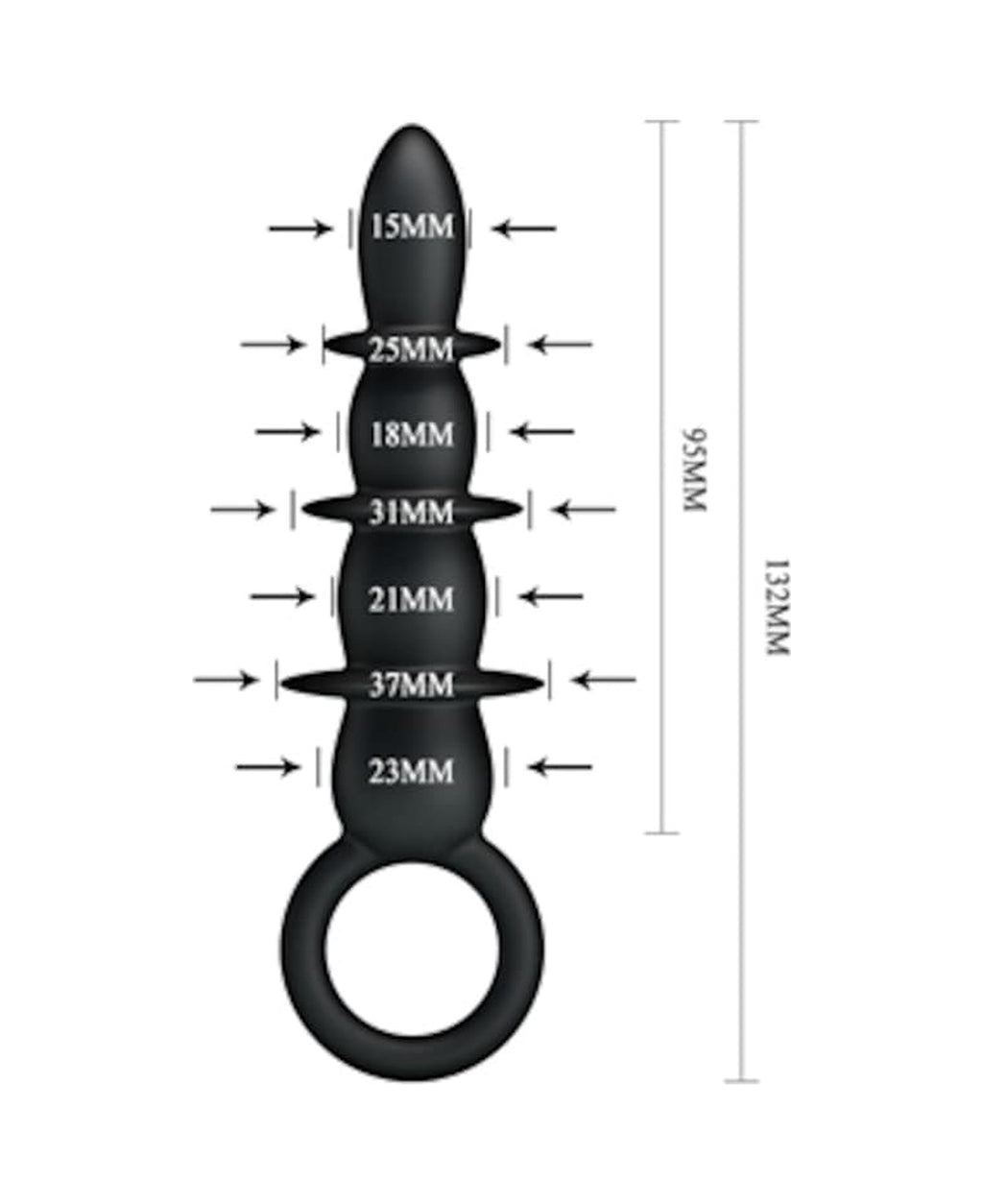 Pretty Love 13 Cm Boğumlu Süper Kalite Anal Plug Anal Açıcı Zenci Dildo