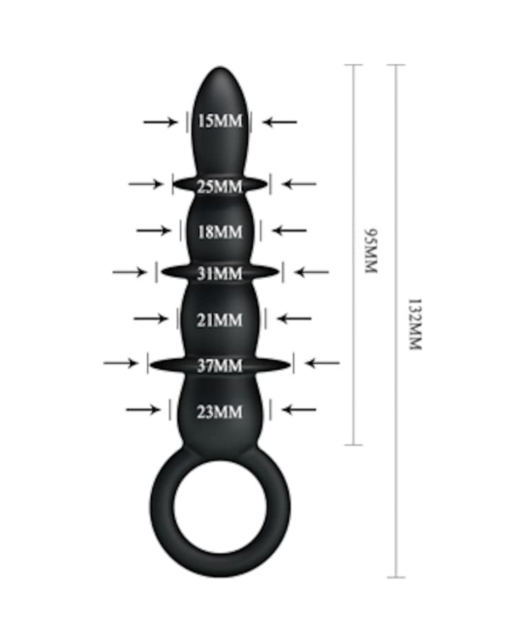 Pretty Love 13 Cm Boğumlu Süper Kalite Anal Plug Anal Açıcı Zenci Dildo