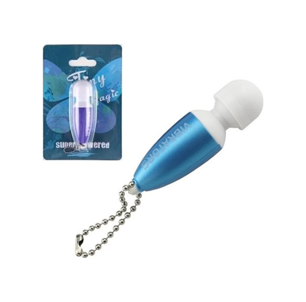 Powered 6 Cm Mini Vibratör Mastürbatör Anahtarlık Vibratör Mavi