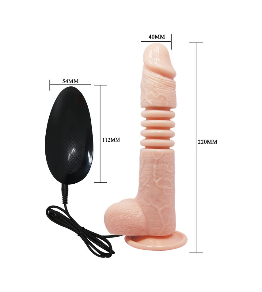 Oynarbaşlı 22 CM Akordiyon Titreşimli Vibratör Tasarım Dildo Penis