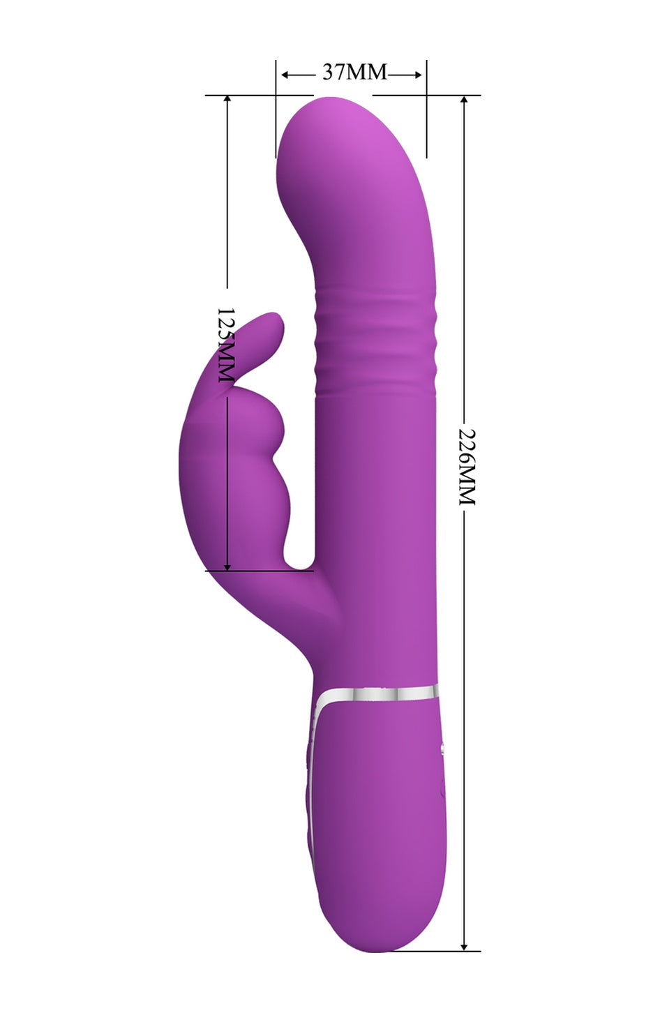 Rabbit Çift Motor 7 Titreşimli Oynarbaşlı Silikon Mor Vibratör