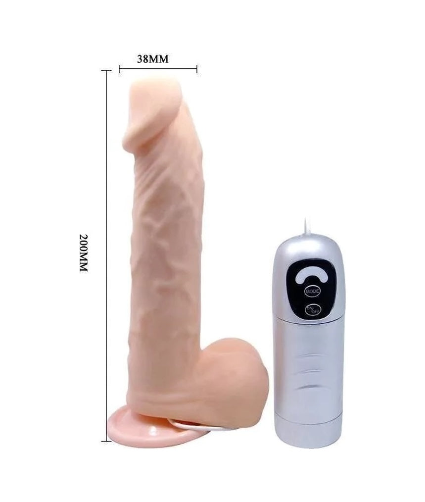 20 Cm Kıkırdaklı Yapıda Titreşimli Kalın Vibratör Penis