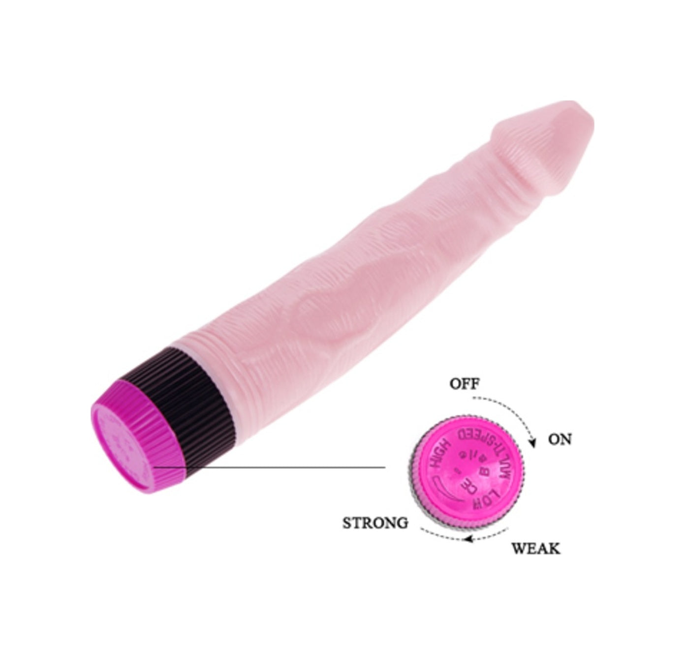 Baile Pleasure 23 Cm Realistik Titreşimli Vibratör Uzun Penis Dildo