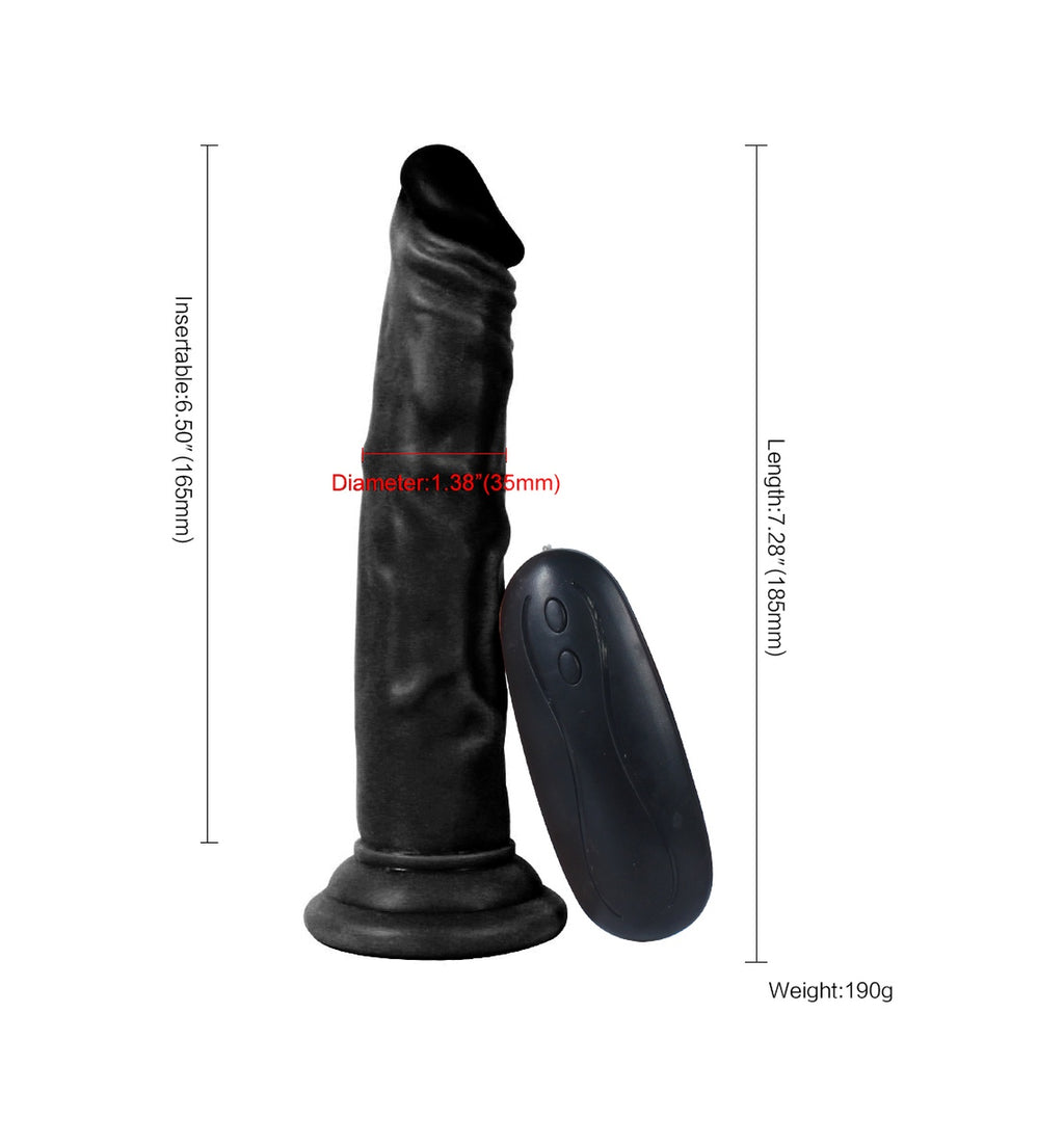 Diamond 10 Titreşimli Zenci Vibratör Penis Anal Vajinal Dildo