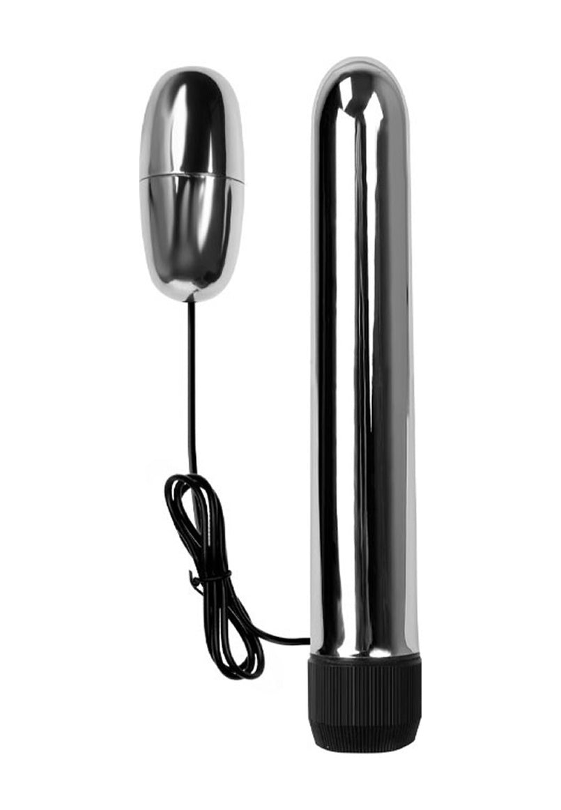 Baile Fantastik Titreşimli Metal Vibratör Mastürbatör 17 CM Anal Ve Vajinal Dildo