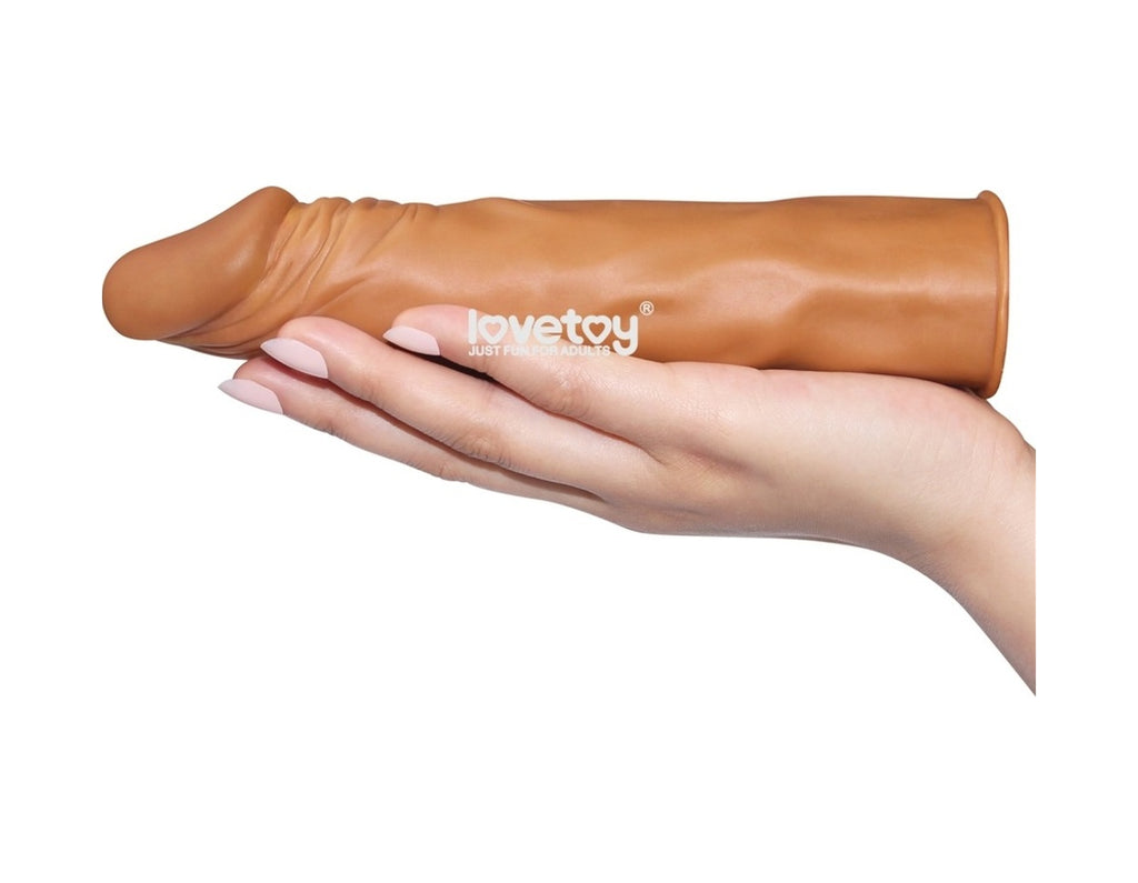 Lovetoy 5 Cm Dolgulu Realistik Uzatmalı Penis Kılıfı Dildo
