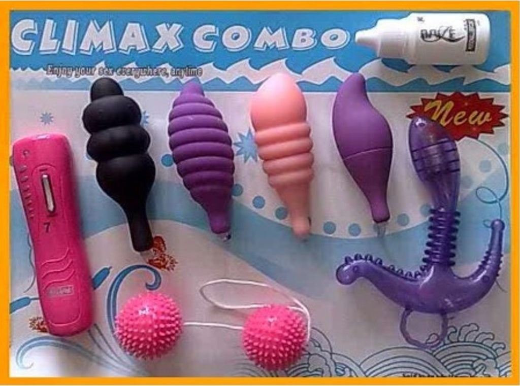Baile Climax 6 Çeşit Titreşimli Lüks Vibratör Set Anal Plug Mastürbatör