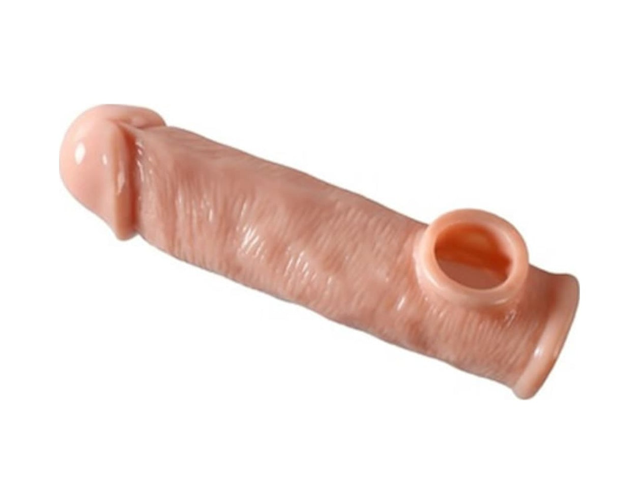 Big 16 Cm Realistik Uzatmalı Penis Kılıfı + Kaydırıcı