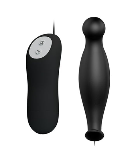 Pretty Love 12 Titreşimli Kumandalı Anal Vibratör Zenci Anal Plug Stimülatör