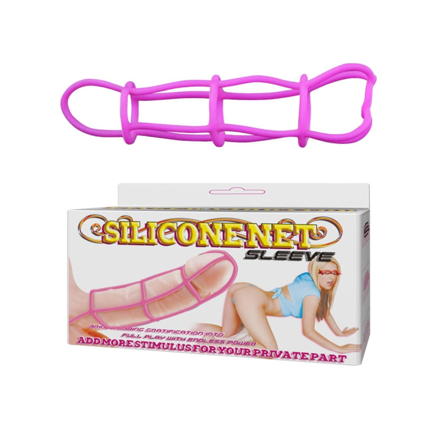 Baile Net Sleeve Süper Kalite Silikon Penis Kılıfı Fantezi Penis Kafesi