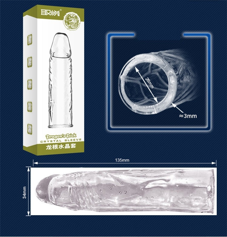 Dragon's Tasarım Süper Silikon Penis Kılıfı Prezervatif