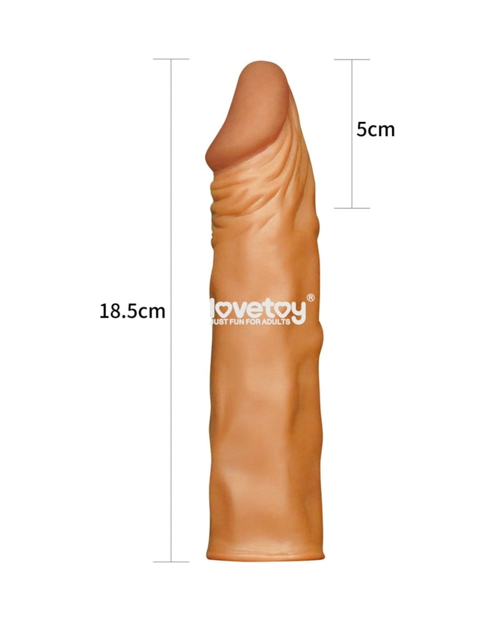 Lovetoy 5 Cm Dolgulu Realistik Uzatmalı Penis Kılıfı Dildo