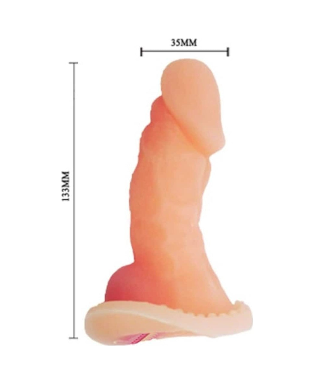 Xtra Sleve Ten Dokulu Realistik Penis Kılıfı Vantuzlu Dildo Penis