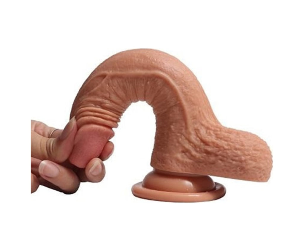 Shequ Crowley 19 Cm Çift Katmanlı Süper Gerçekçi Realistik Penis Dildo