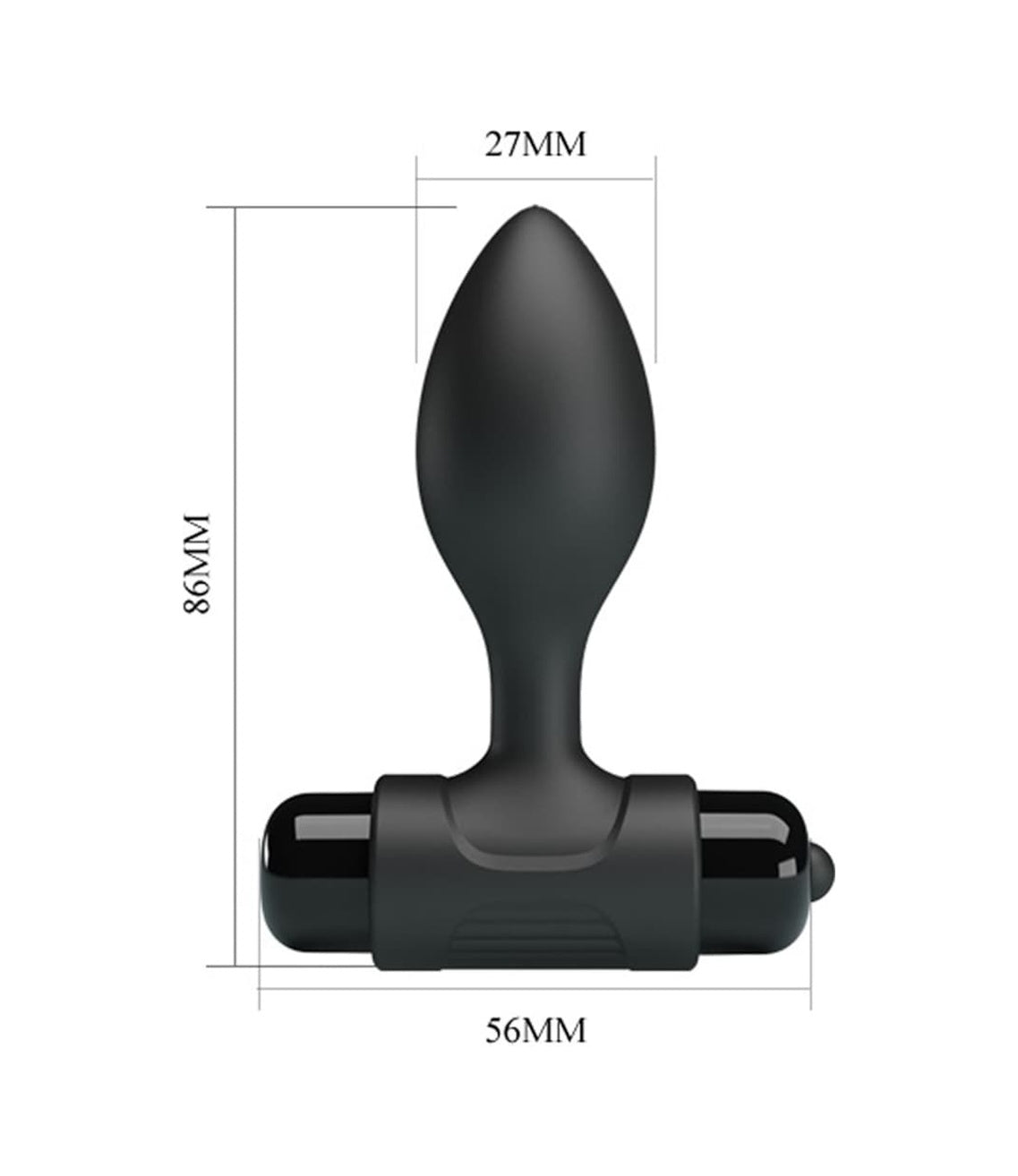 Pretty Love Vibra'S 9 Cm 10 Titreşimli Silikon Anal Vibratör Plug Anal Tıkacı