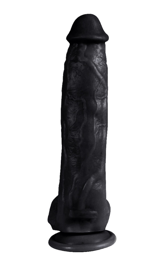 King Size Realistik 30 CM Gerçekçi Ten Dokusunda Vantuzlu Zenci Siyah Yapay Dildo Penis