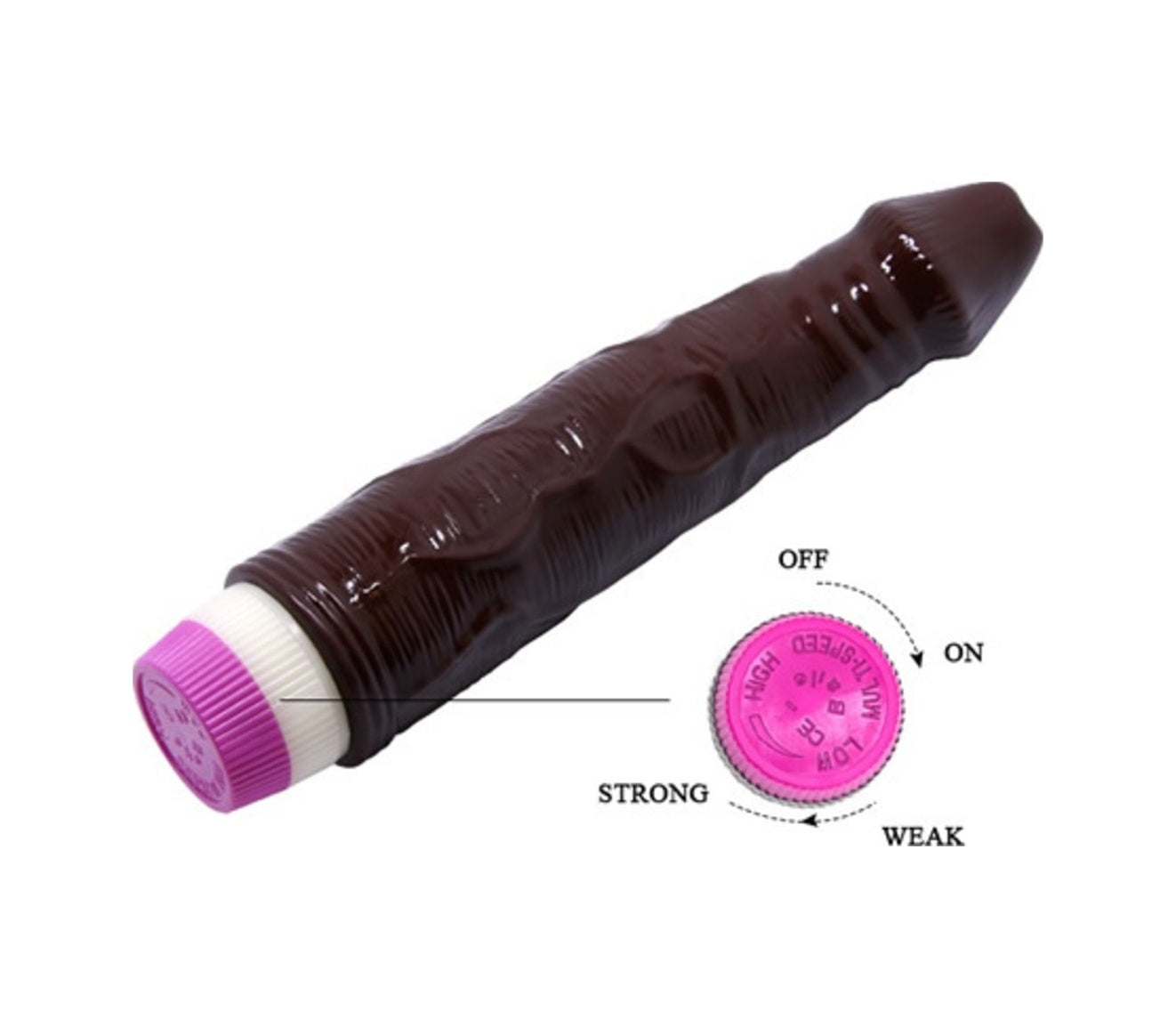 Johny 23 Cm Titreşimli Realistik Zenci Vibratör Penis