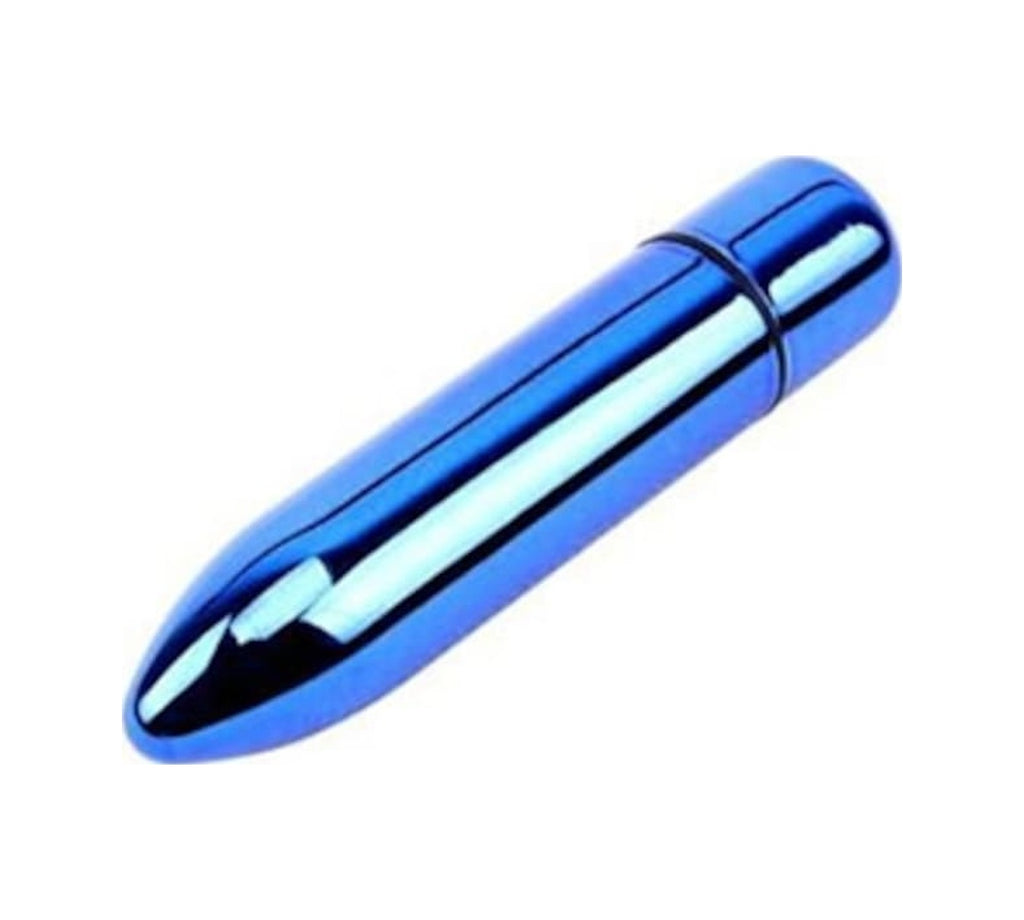 Bullet 9 Cm Mini Metal Titreşimli Süper Orgazm Vibratörü Mavi