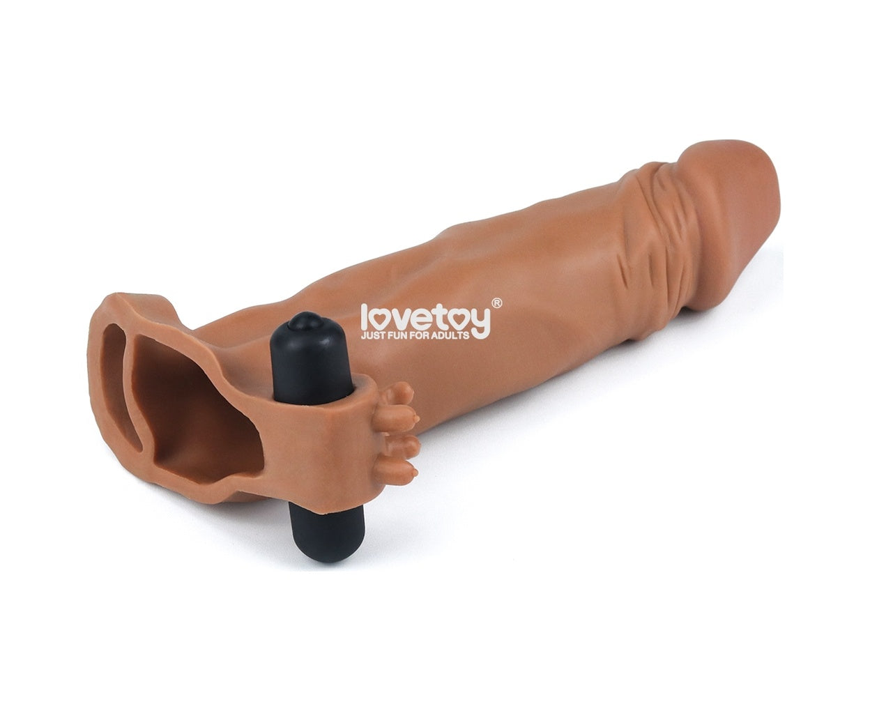 Lovetoy X-Large Full Realistik Titreşimli Uzatmalı Penis Kılıfı