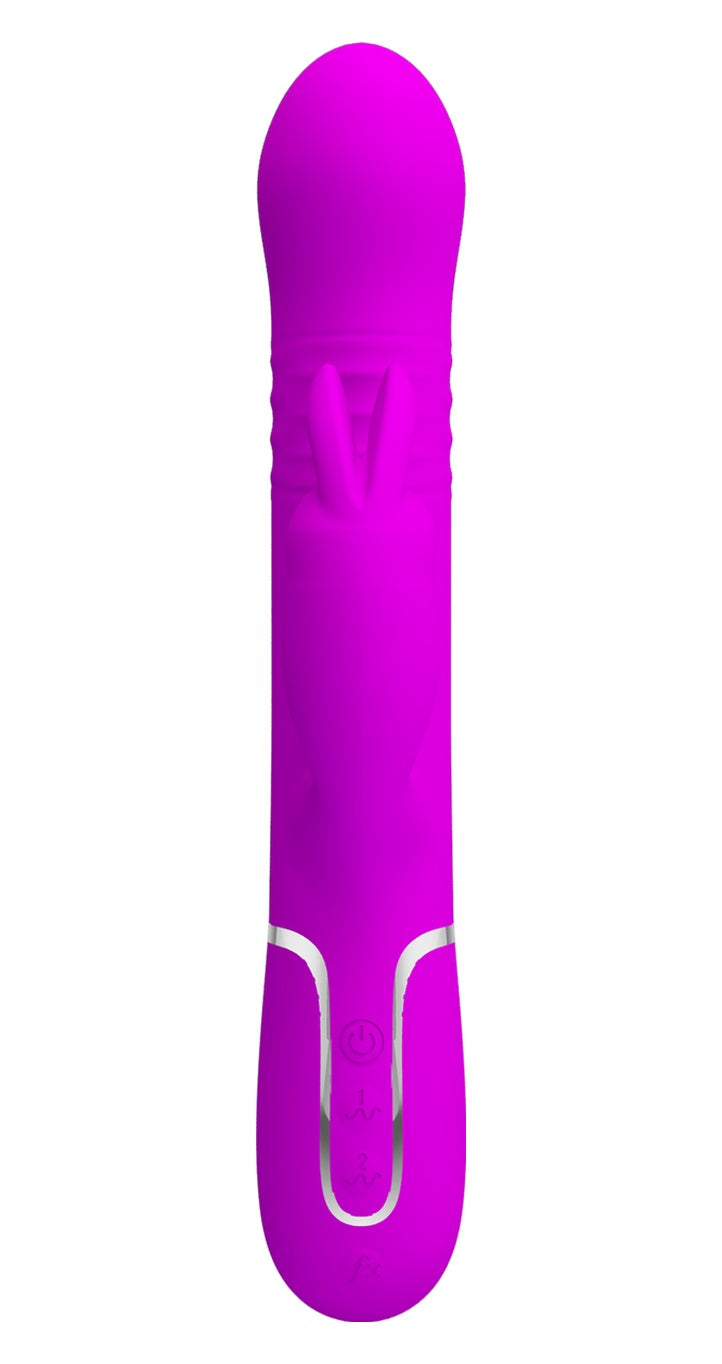 Multifonsiyonlu Rabbit 7 Titreşimli Oynarbaşlı Pembe Vibratör