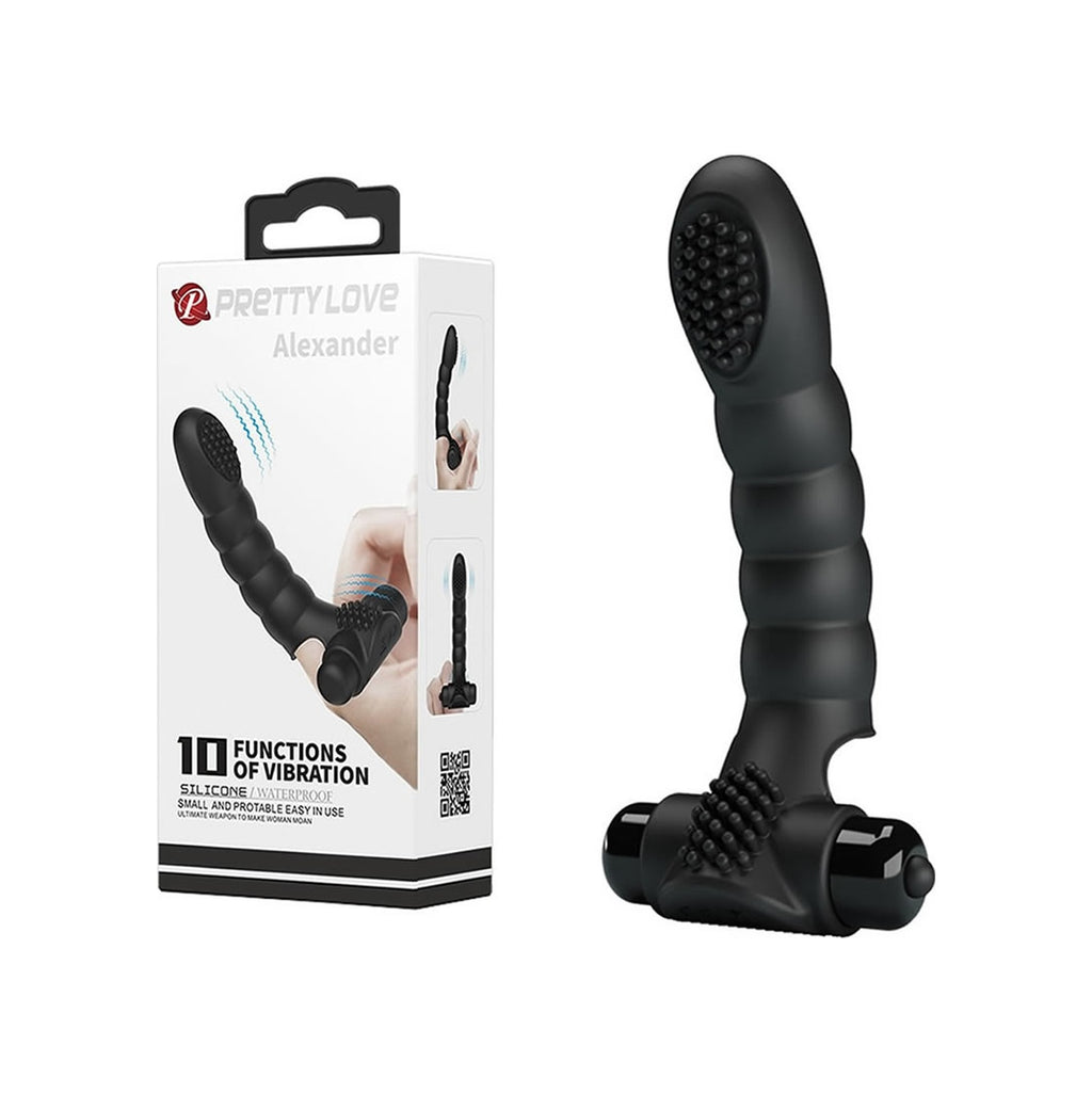 Alexander 10 Hız Titreşimli Teknolojik Parmak Vibratör Klitoral Mastürbatör 13 CM