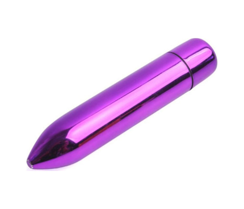Bullet 9 Cm Mini Metal Titreşimli Süper Orgazm Vibratörü Mor