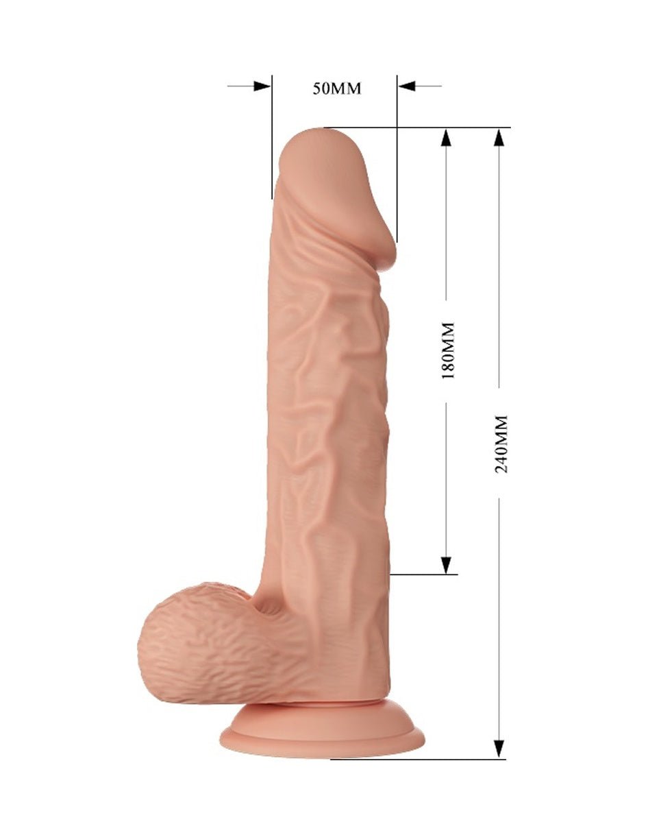 Ultra Yumuşak 24 CM Vantuzlu Realistik Dildo Gerçekçi Penis