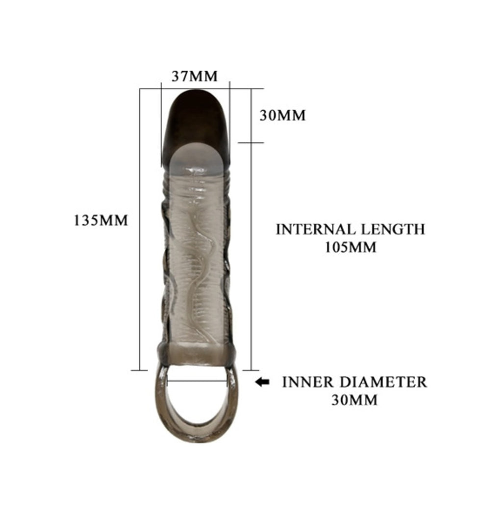 Pretty Love Maxman 17 Cm Siyah Zenci Uzatmalı Silikon Penis Kılıfı Dildo