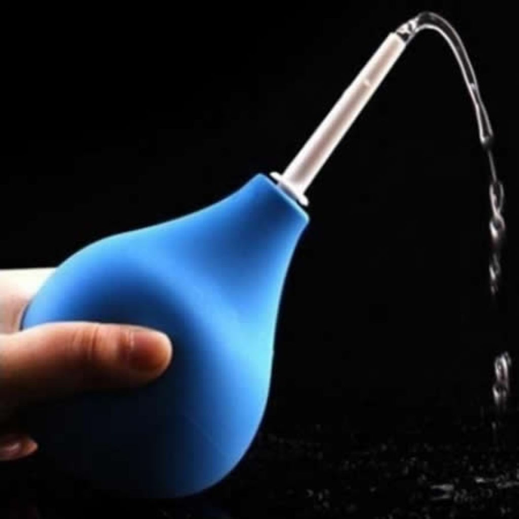 Double Douche Anal Temizlik Kaliteli Anüs Temizleme Pompası Mavi