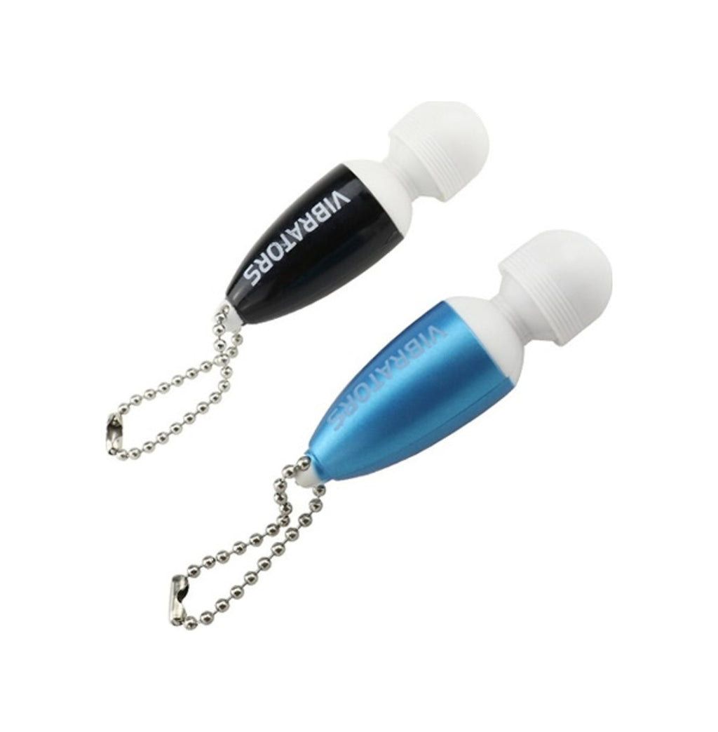 Powered 6 Cm Mini Vibratör Mastürbatör Anahtarlık Vibratör Mavi