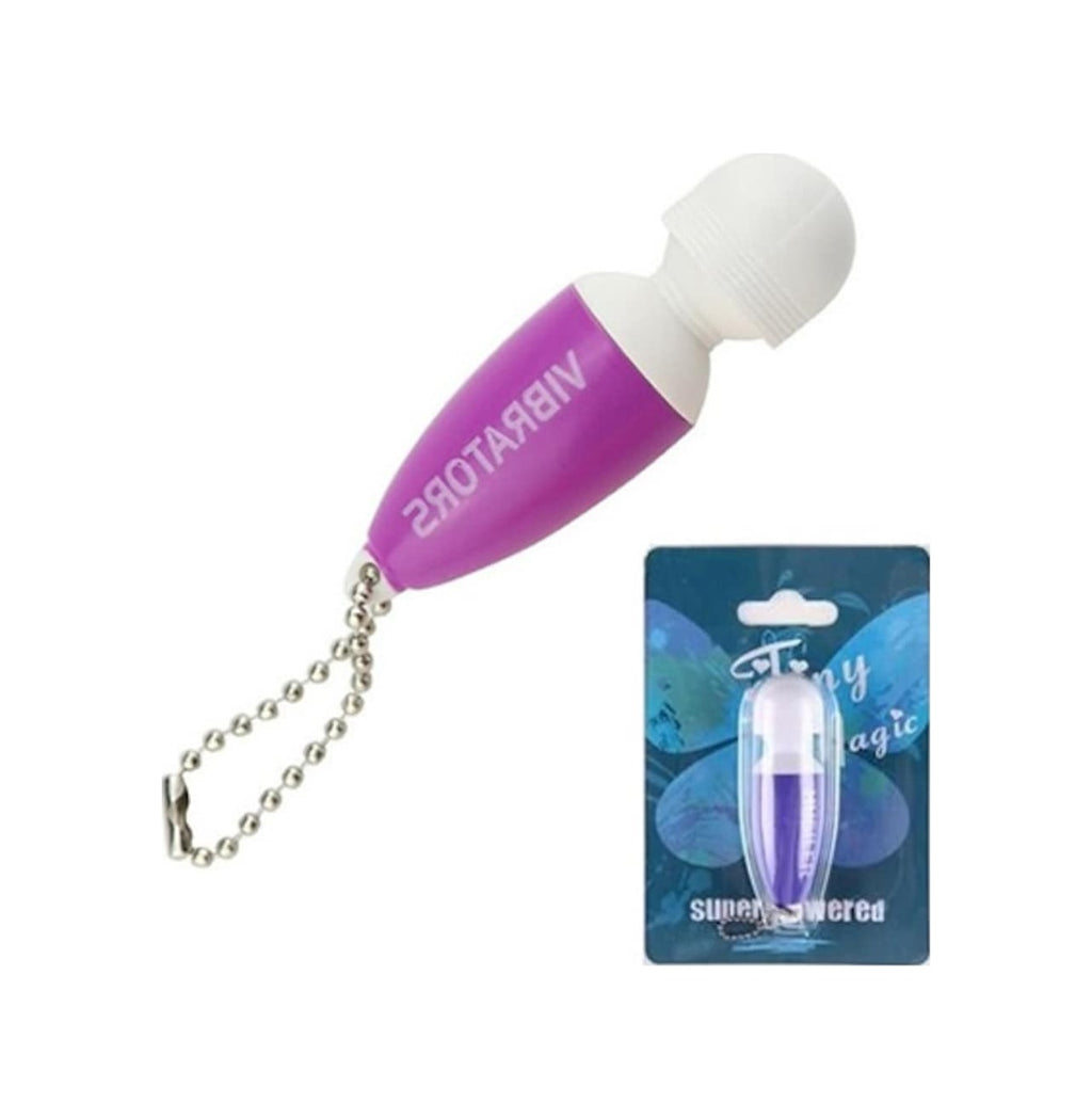 Powered 6 Cm Mini Vibratör Mastürbatör Anahtarlık Vibratör Mor