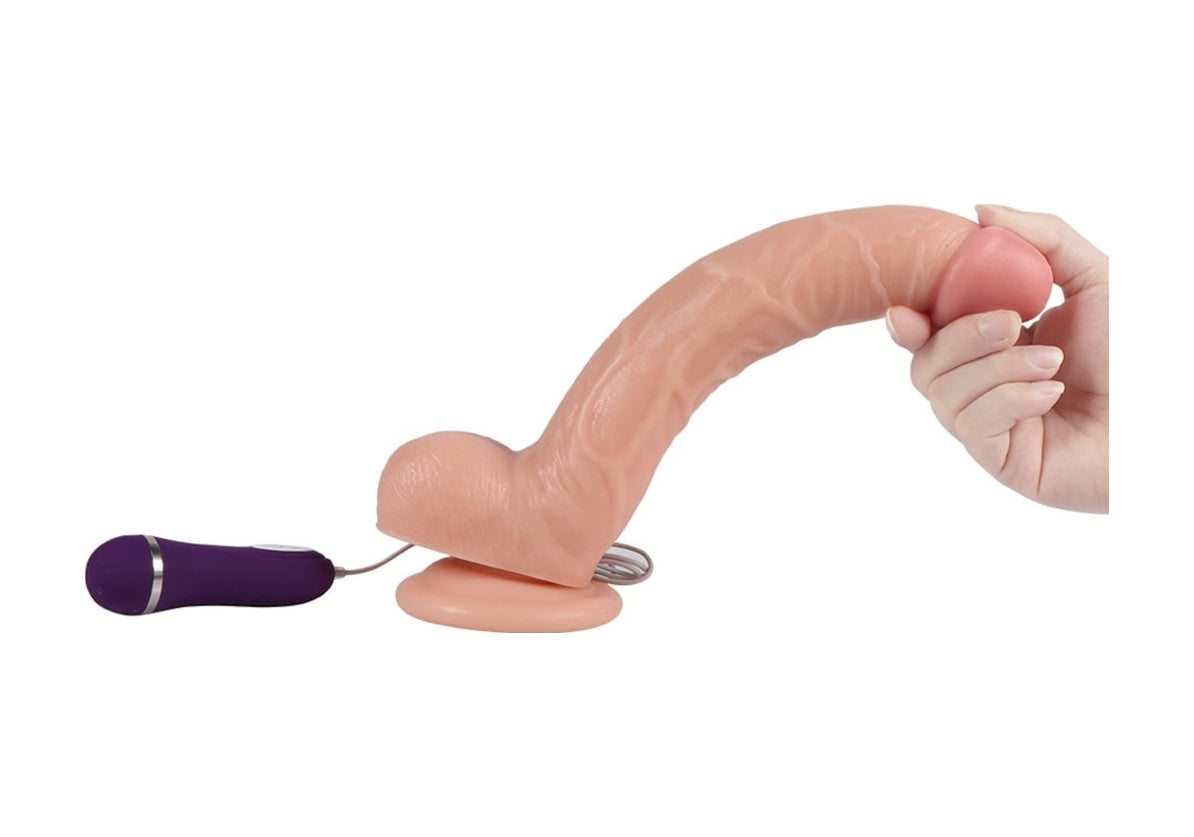 Shequ Optimus 26 Cm 10 Hız Titreşim Uzun Dev Realistik Vibratör Penis